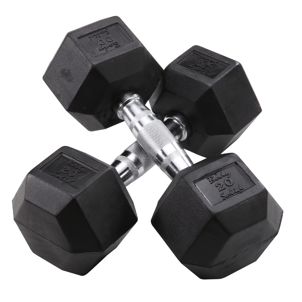 Dumbbell Rack with 5-25 lbs Rubber Dumbbell Set T96627