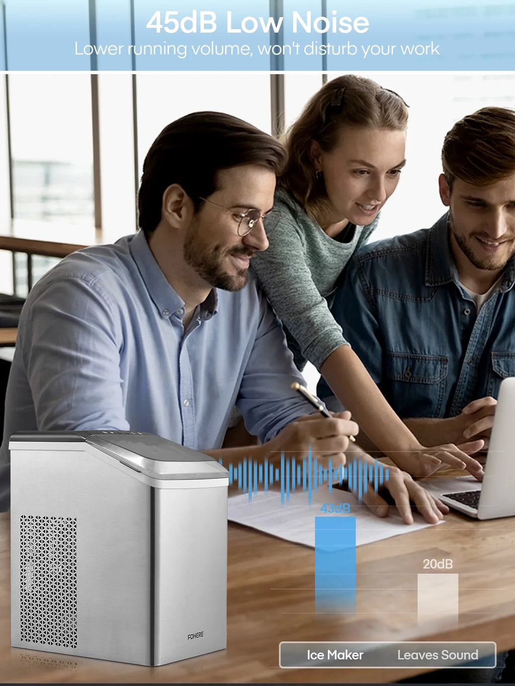 Stainless Steel Countertop Pellet Ice Maker W1947