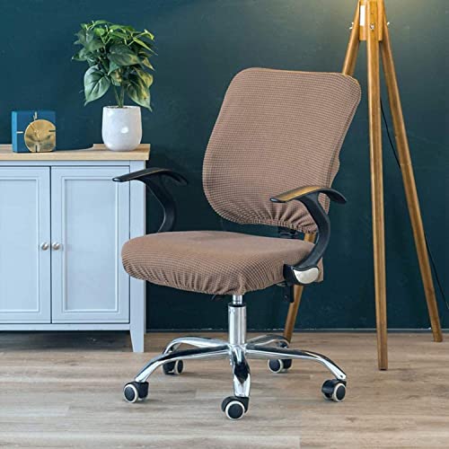 Silver Stretchable Office Chair Cover 2 Pcs J735087