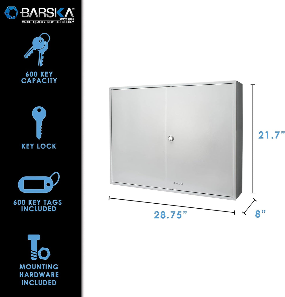 Grey Key Cabinet with Key Lock Q6469