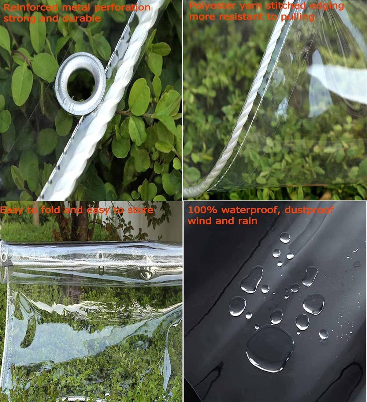 0.35mm Clear PVC Tarpaulin Cover A841