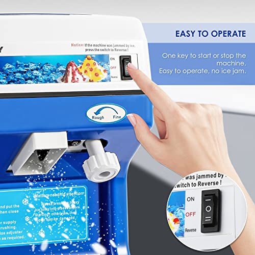 Commercial Electric Ice Shaver Snow Cone Maker 260lb/h N33502