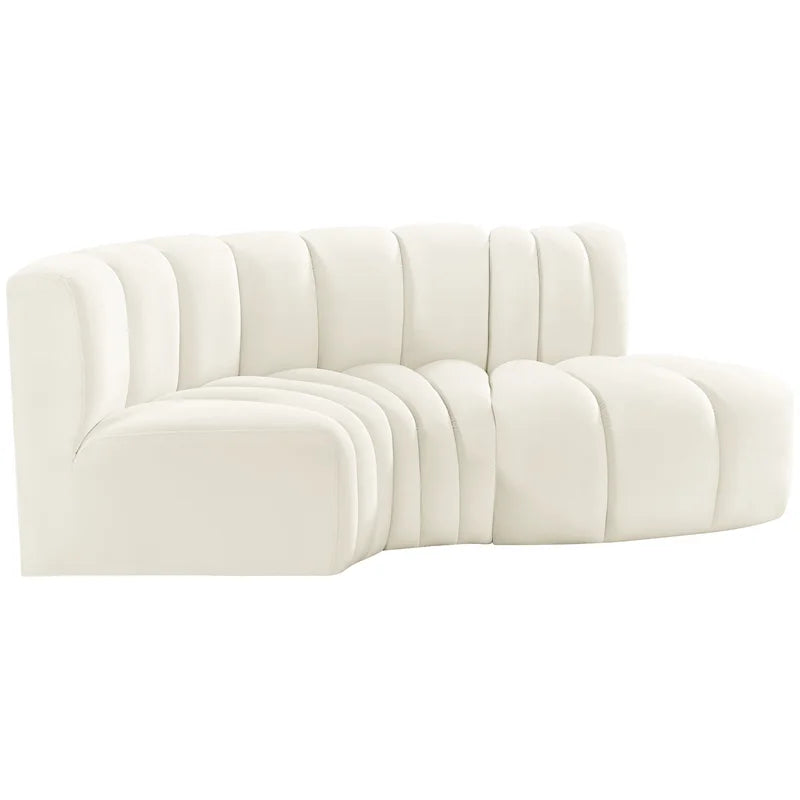 Cream Velvet Modular Sofa F66220