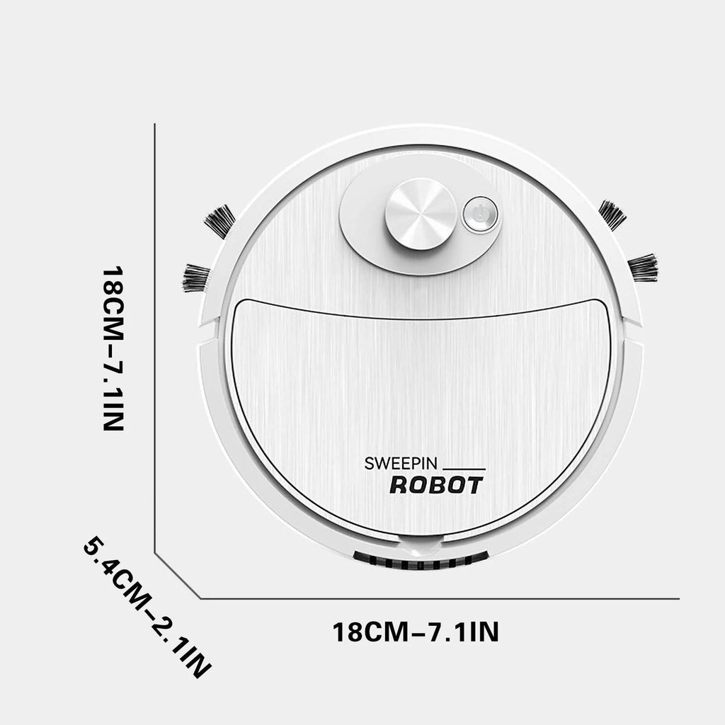 White Three-in-one Sweeping Robot Mop Vacuum Cleaner W439518
