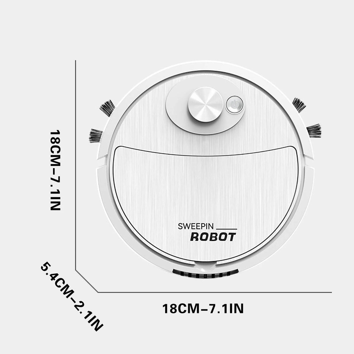 White Three-in-one Sweeping Robot Mop Vacuum Cleaner W439518