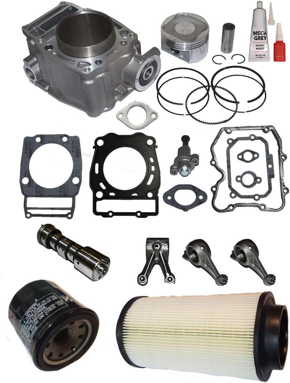 Replacement Cylinder Piston Camshaft Rocker Arm Air Oil Filter Top End Kit Q3993