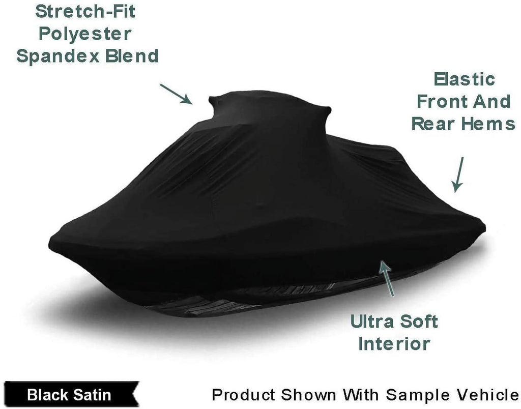 Black Satin Jet Ski Cover with Storage Bag F653