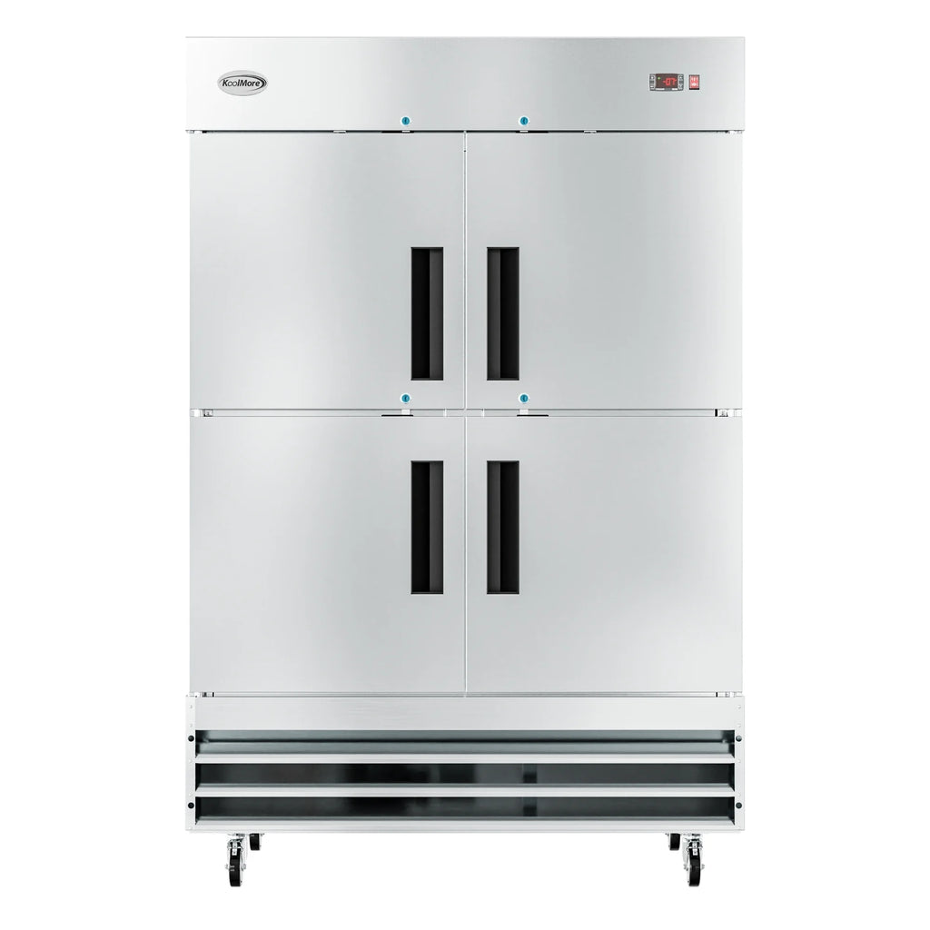 54 in. Commercial Stainless Steel Solid Half Door Reach-In Freezer, 47 cu. ft. P9197
