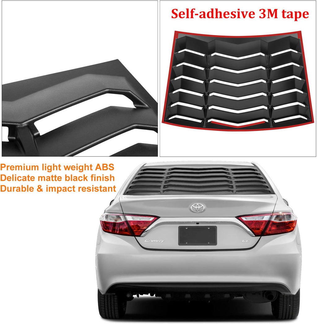 Matte Black ABS Rear Window Louver for Toyota Camry 2012-2017 F8772