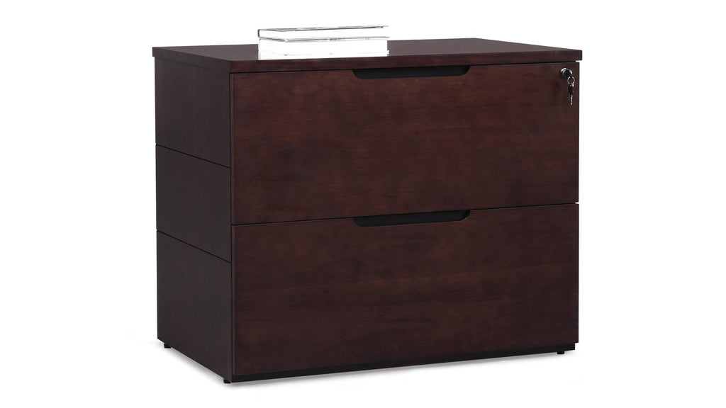 2 Drawer Lateral Filing Cabinet Dark Walnut J307