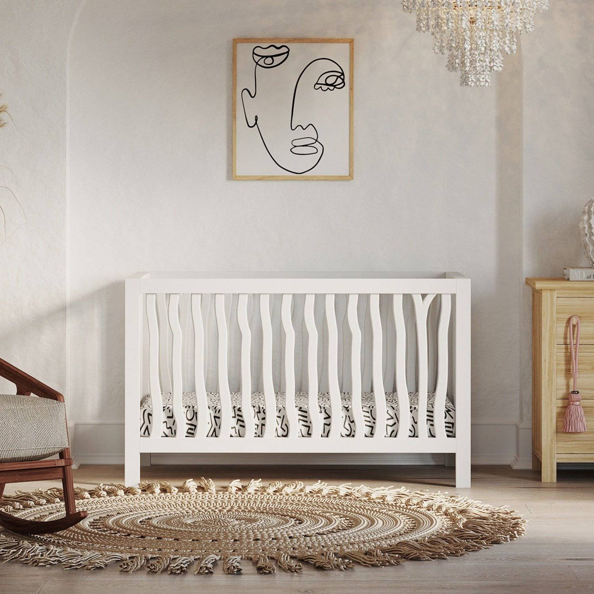 Convertible Crib (Acacia/Snow) U89074