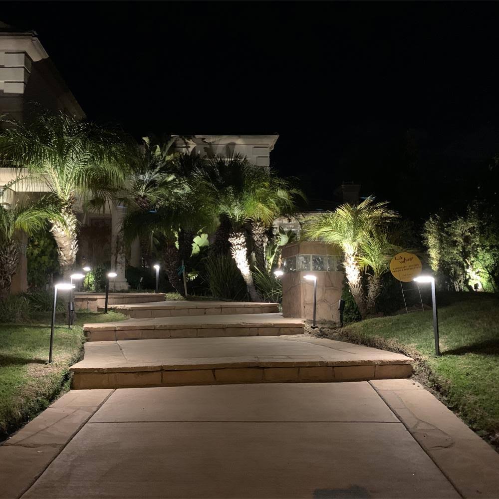 Black Stainless Steel Directional Path Light LED Bollard Landscape Lighting A675