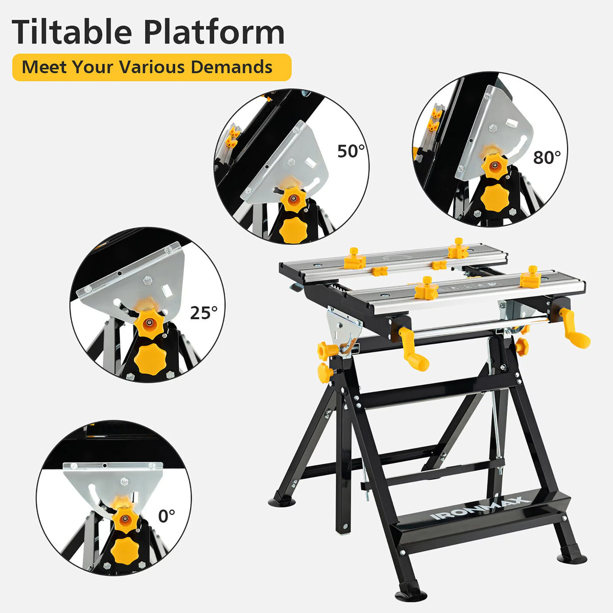 Folding Portable Workbench with Adjustable Height P6424