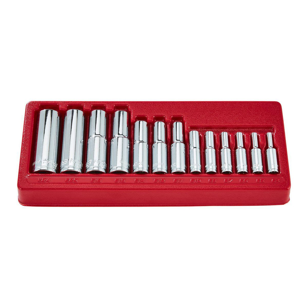 1/4 in., 3/8 in., 1/2 in. Drive Deep E-TORX Socket Set, 13-Piece F274249