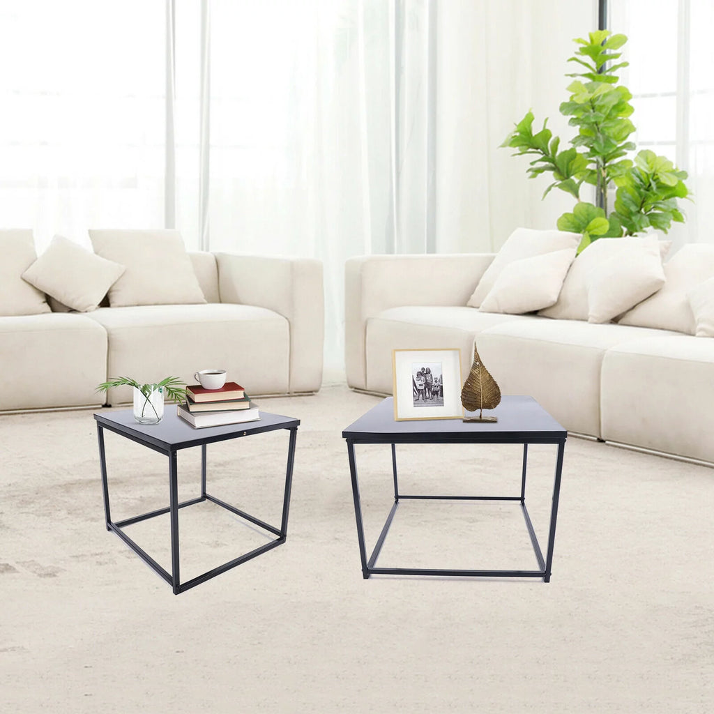 2pcs Black Metal Side Table I31121