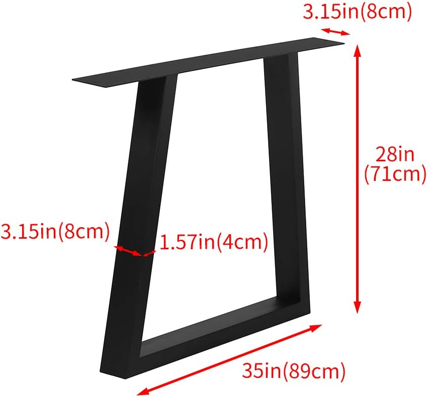 Black Metal Table Legs 2 PCS R9795