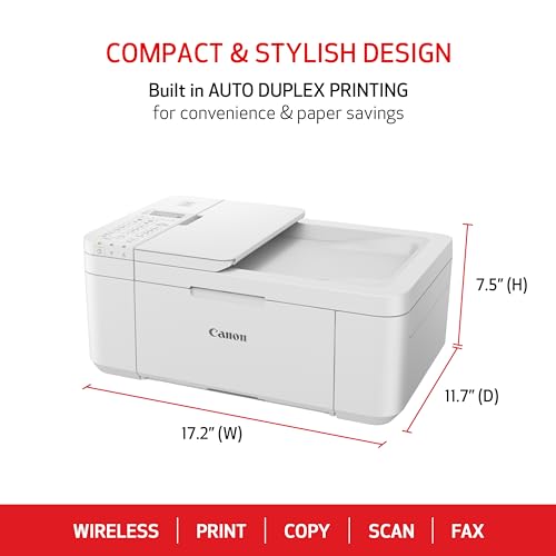 White All-in-One Wireless Printer with Auto Document Feeder U2791