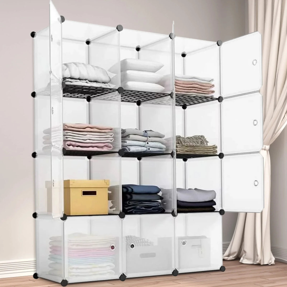 14'' x 14'' 12 Cube Storage Organizer with Doors G71365