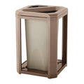 20 gal. Square Brown Trash Can Q644