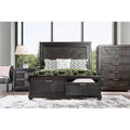 California King Size 6pc Bedroom Furniture Set Espresso Solid Wood H1002