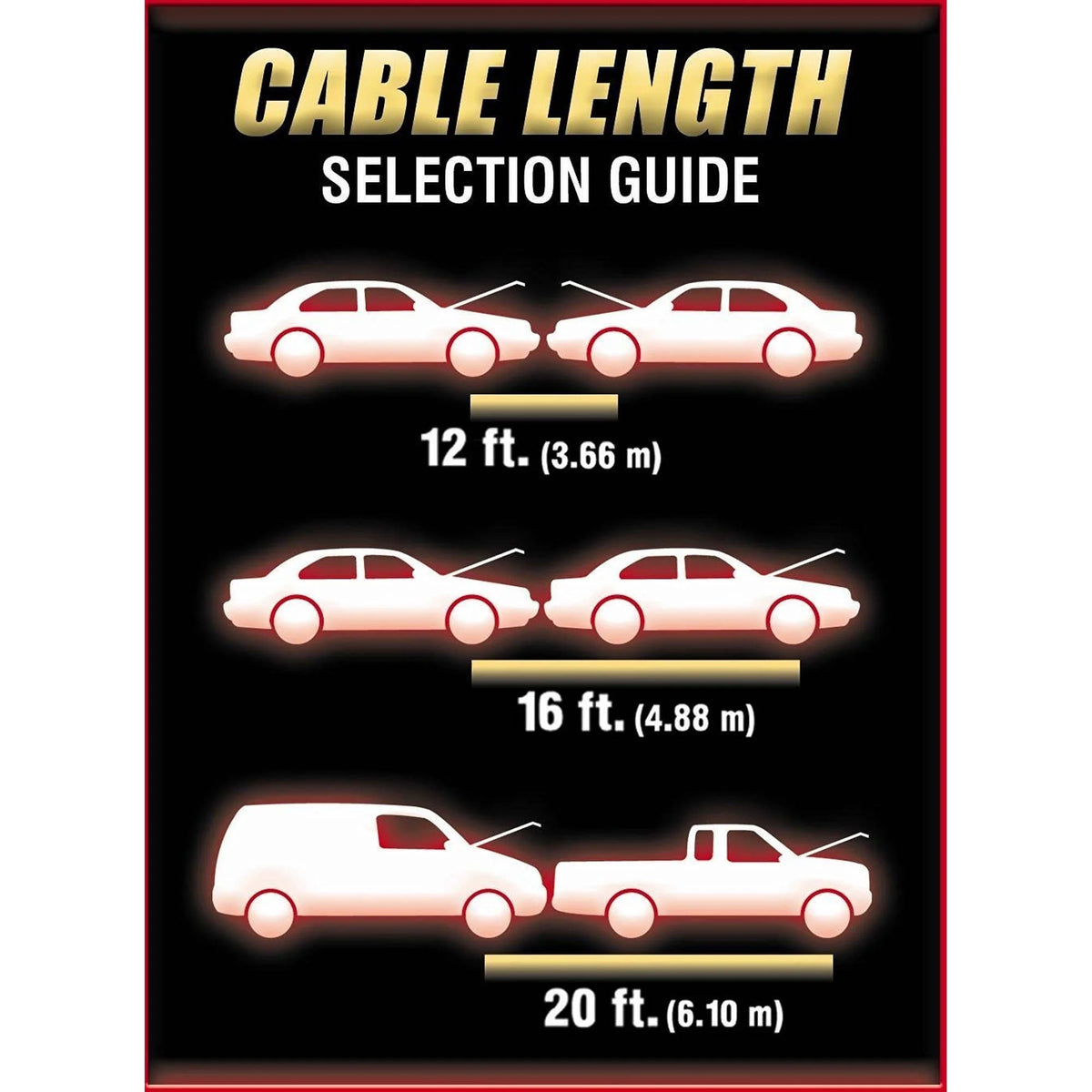 25' 2-Gauge Ultra-Heavy-Duty Battery Booster Cables J3134