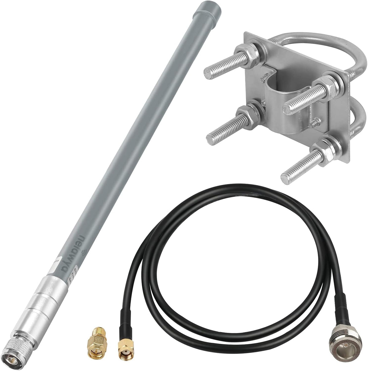 8dBi LoRa Antenna 915Mhz Omni-Directional with 10ft Cable Grey 110cm I399170