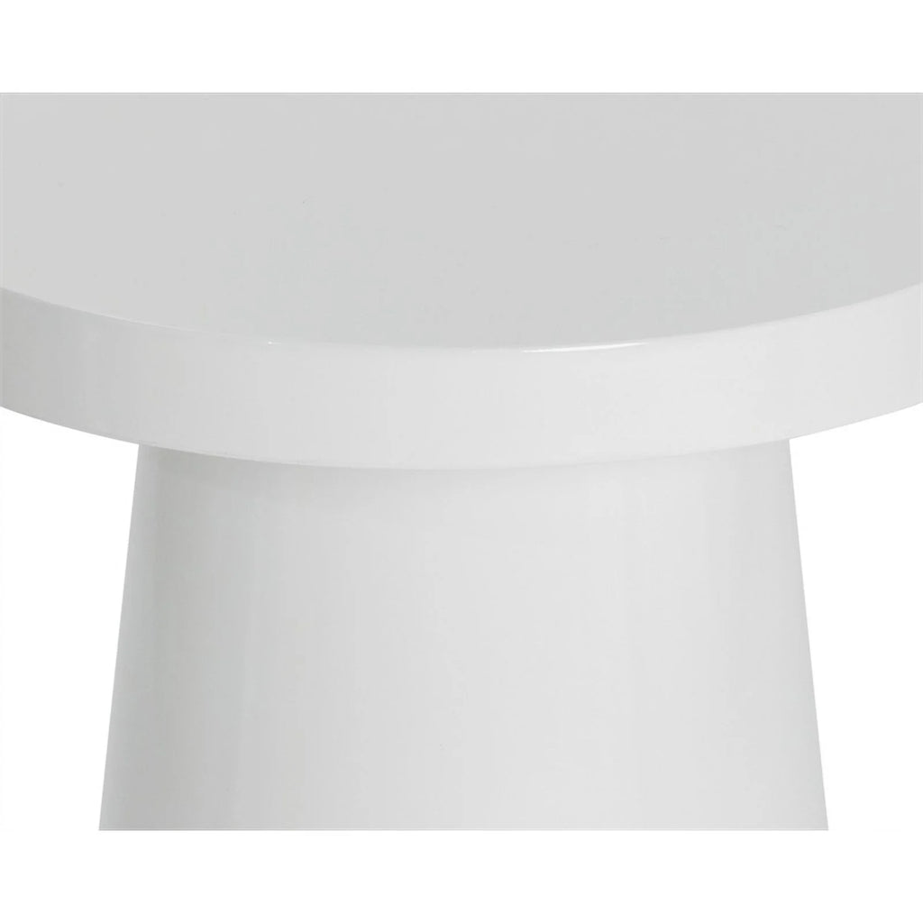White Concrete End Table Y642
