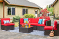6 Pieces PE Wicker Rattan Sectional Sofa Set with Coffee Table X5152