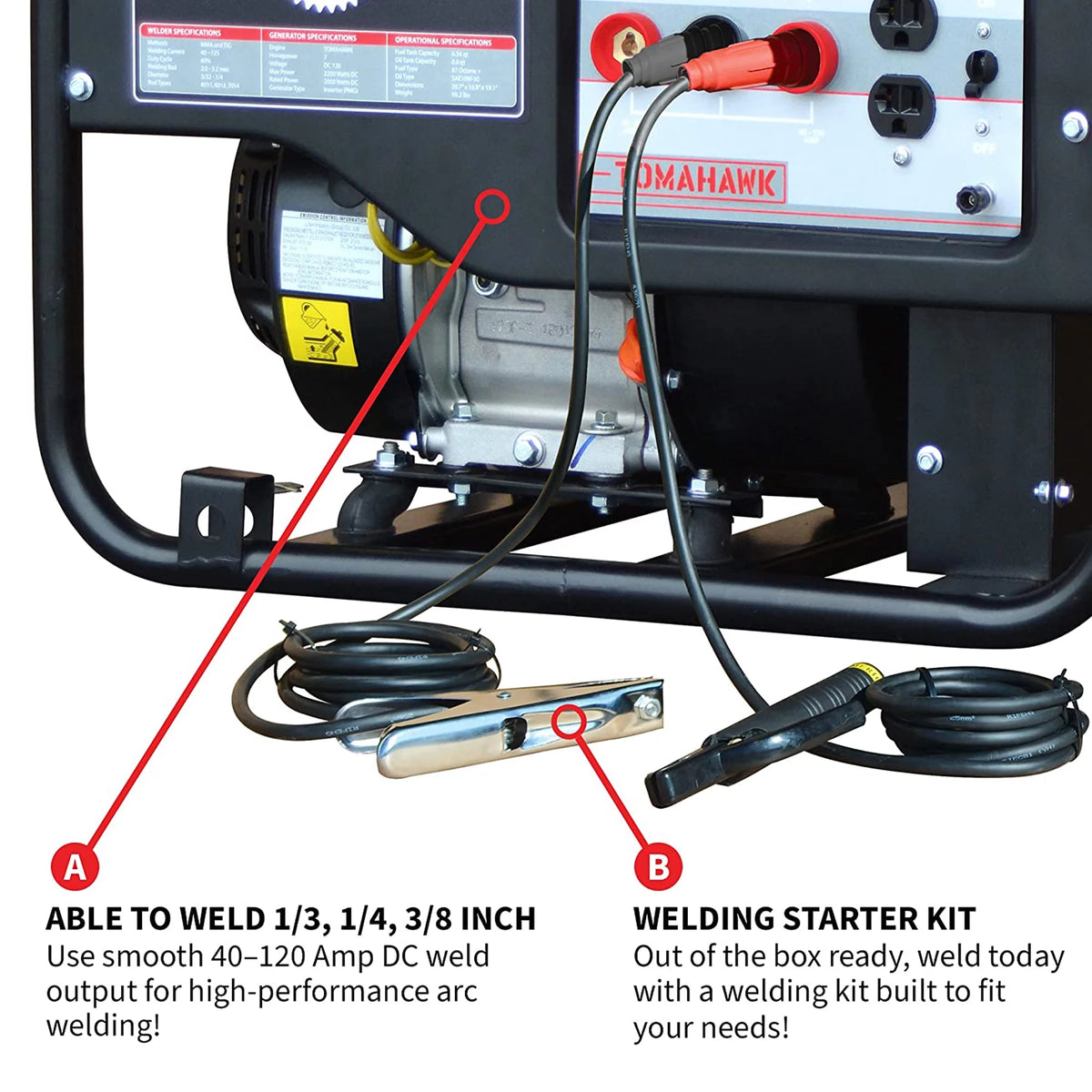 120 Amp Welder with 2,200W Generator R373355
