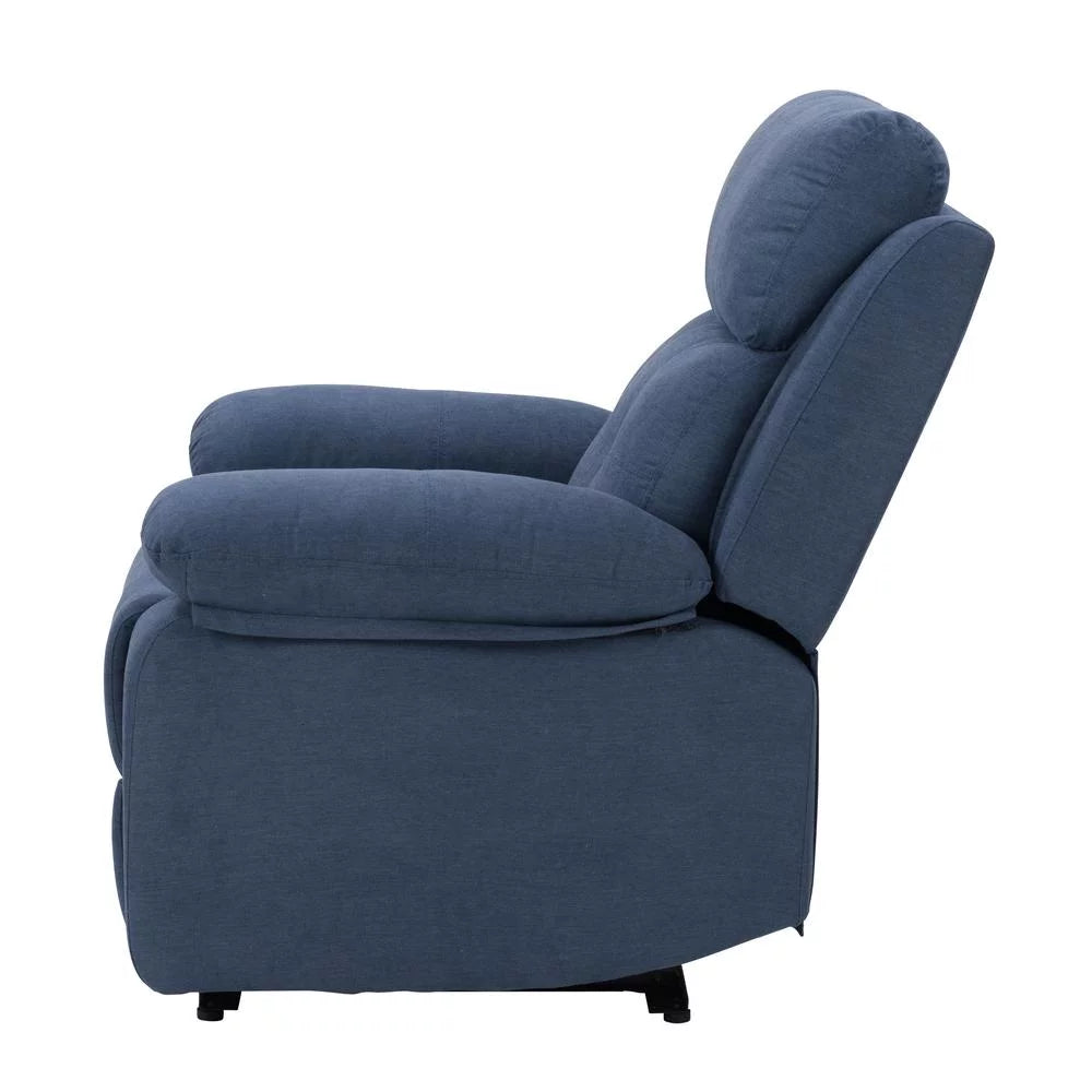 Blue Fabric Manual Recliner R2272