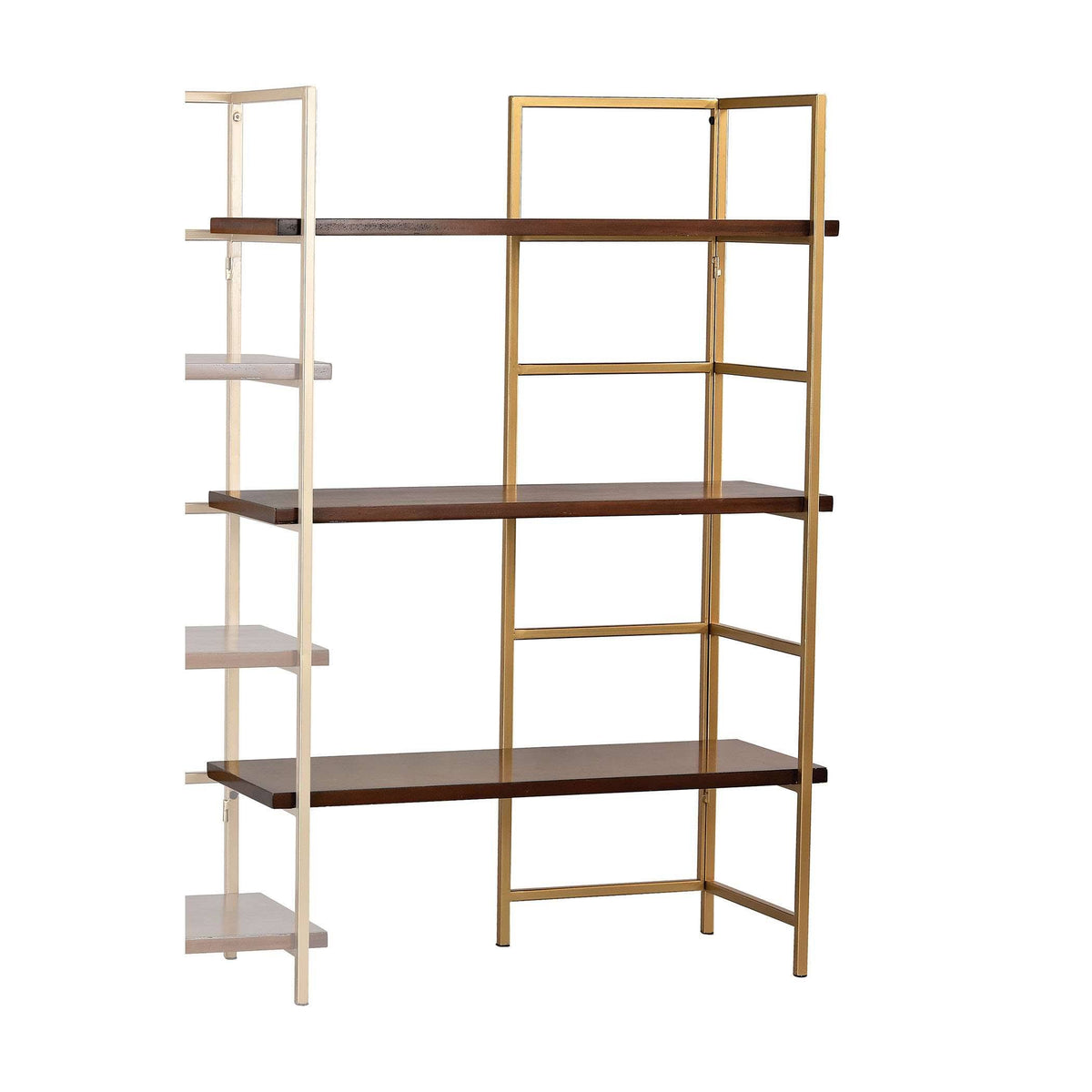 Gold and Walnut Extension for Shelf Unit O8636