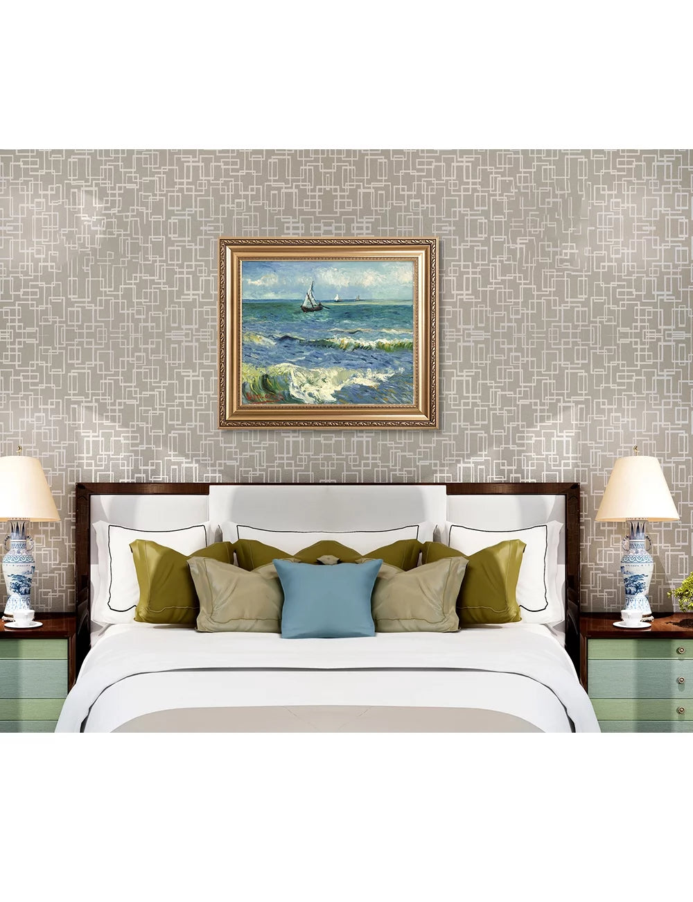 Giclee Print on Canvas Framed Wall Art 30x26 K226