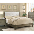 Brown Faux Leather Upholstered Platform Bed S851485