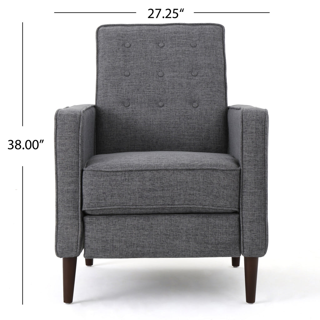 Grey Fabric Recliner U2507