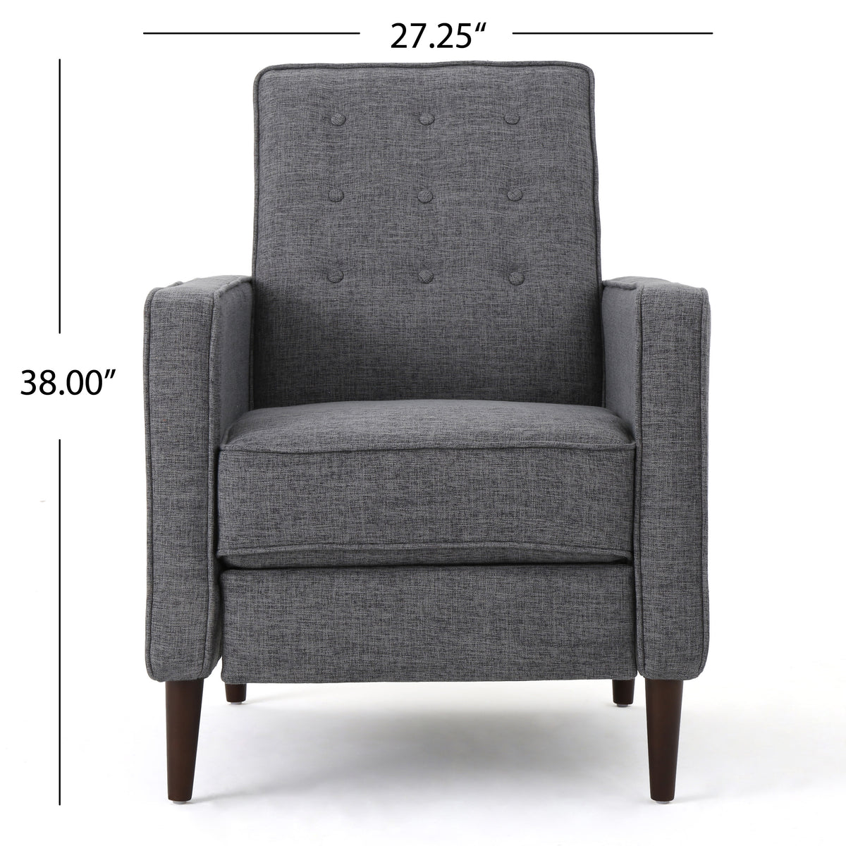 Grey Fabric Recliner U2507