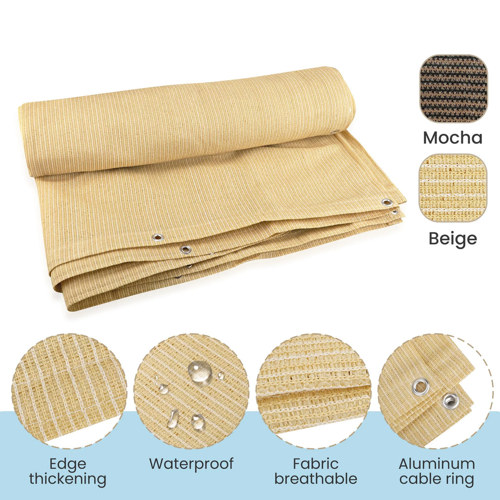 Beige 10'x10' Sunshade Netting C33347