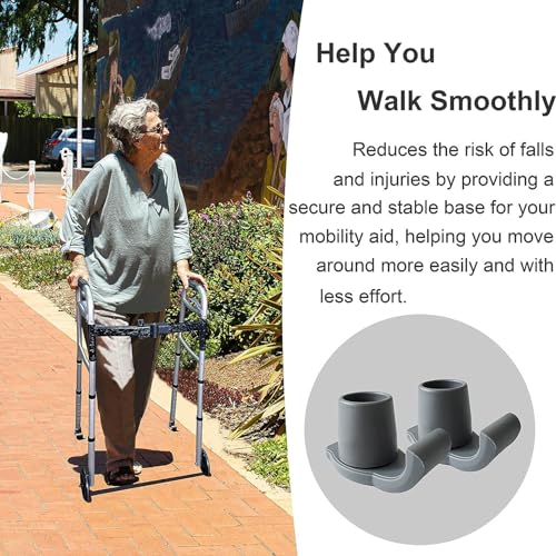 Black Rubber Walker Glides L538056