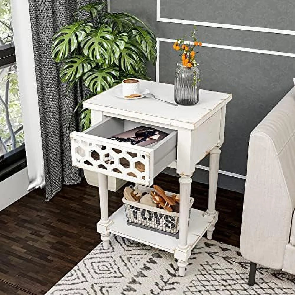 3 Drawer Wood Grain End Table D395576