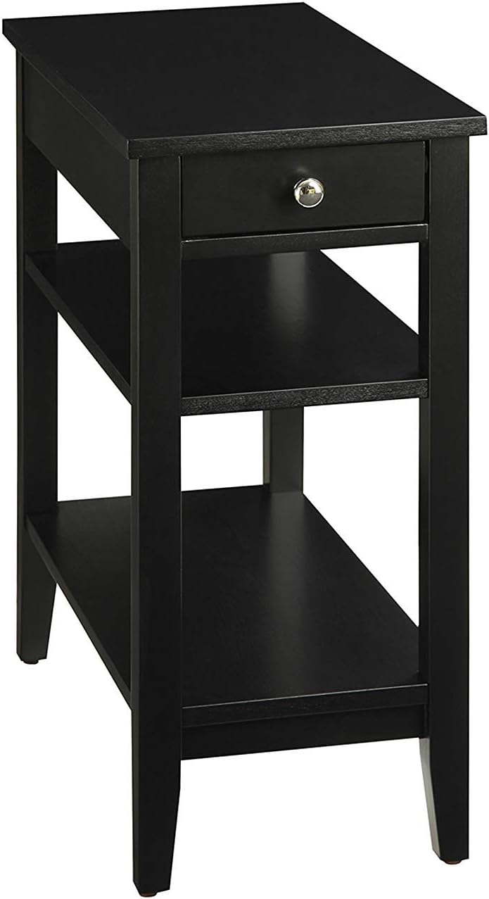 Three Tier End Table with Drawer, Mahogany G40713