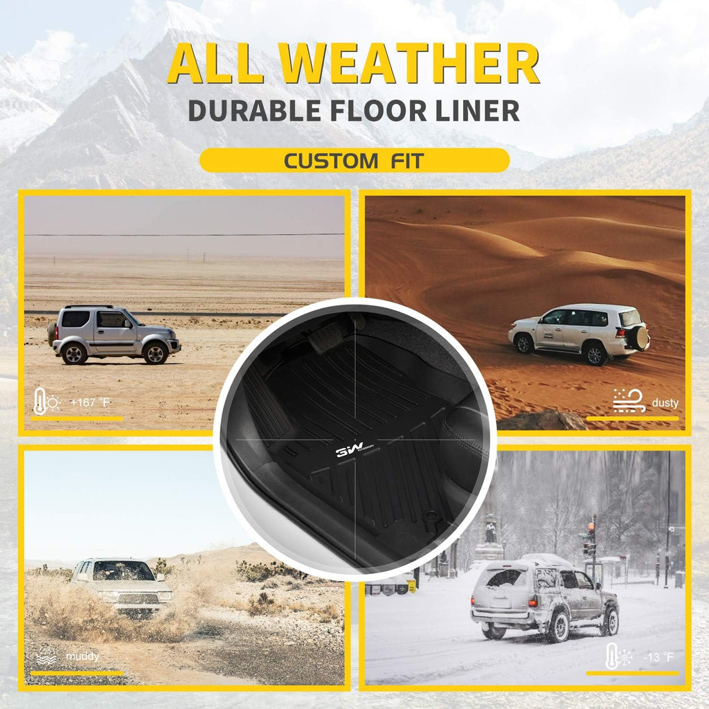 Black TPE All Weather Floor Mats Full Set A25699