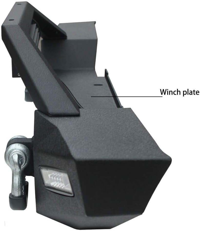 Front and Rear Bumper with Textured Black LED Lights Winch Plate Tire Carrier R71531
