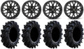 15 Wheels Matte Black 34 Tires 4x137 Bolt Pattern Lug Kit L965