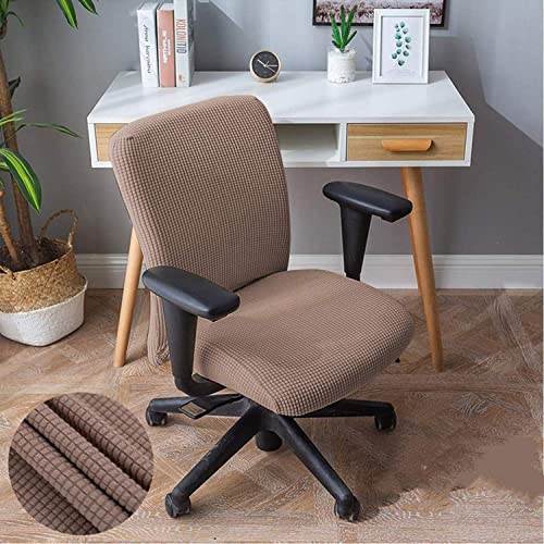 Silver Stretchable Office Chair Cover 2 Pcs J735087