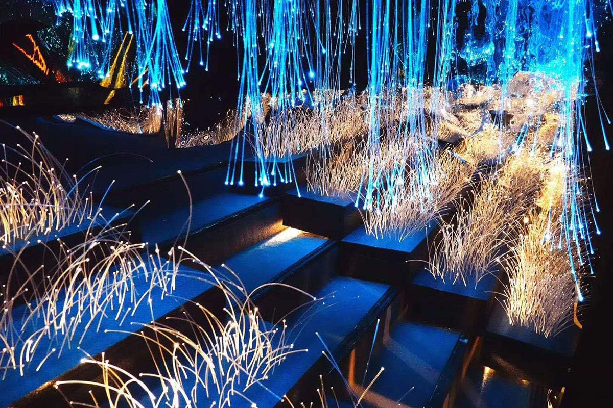 Bluetooth Fiber Optic Star Ceiling Light Kit Mixed 375pcs 9.8ft Strands X28965