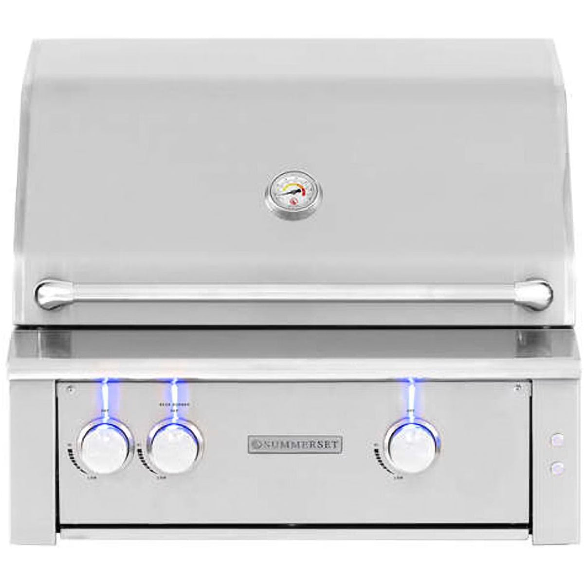 30-Inch 2-Burner Built-In Natural Gas Grill With Stainless Steel Burners & Rotisserie D370958