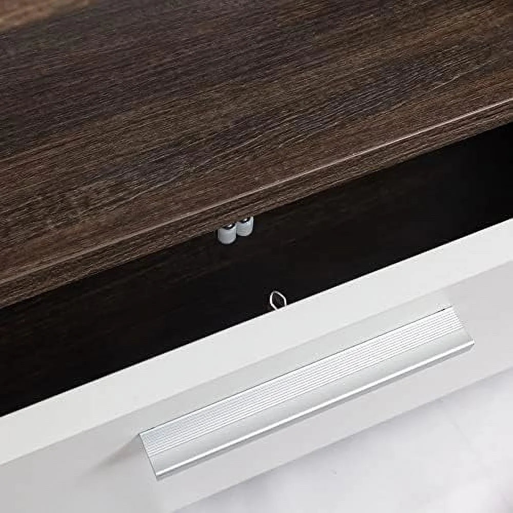 Brown TV Stand with LED Lights and Drawer M16906