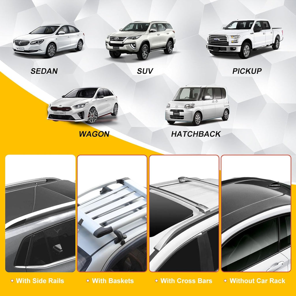 Yellow Waterproof Car Rooftop Cargo Carrier O85235