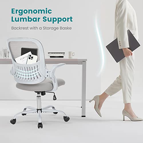 Ergonomic Mid-Back Swivel Desk Chair with Wheels Y588316