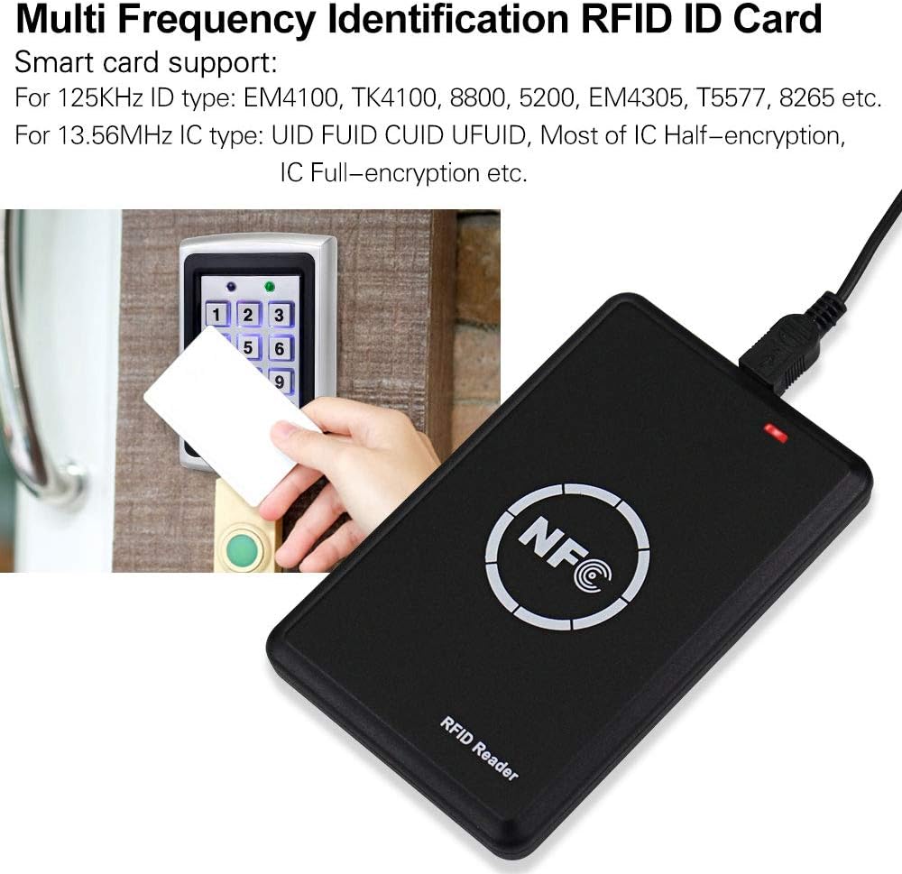 13.56MHz NFC RFID Reader Writer Smart Card Programmer with Key Fob Cards L7346