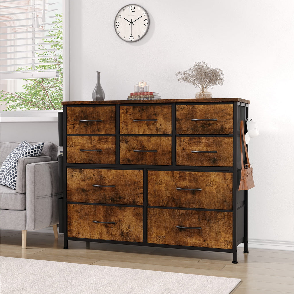 10 Drawers Wood Top Dresser V62532
